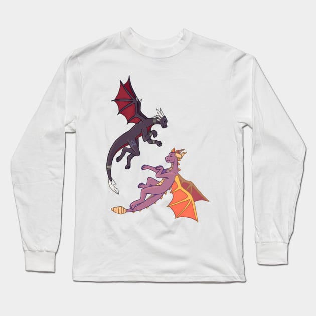 Spyro & Cynder Long Sleeve T-Shirt by Rose Rivers